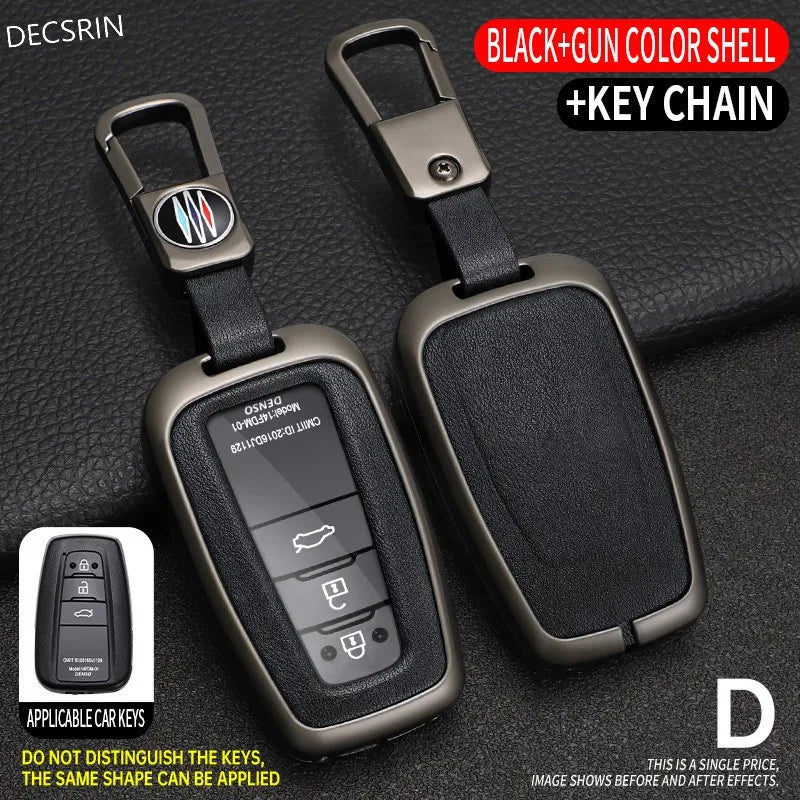 Toyota Key Cover – Luxury Zinc Alloy & Leather Case