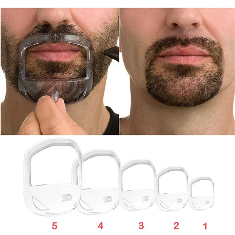 5-Piece Beard Shaping Tool – Beard & Mustache Template