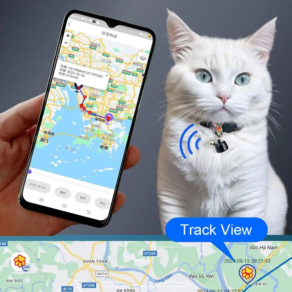 Mini traceur GPS pour animaux de compagnie – Suivi sans fil en direct pour chiens et chats
