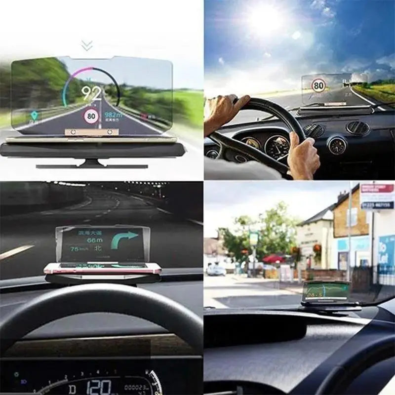 Wireless HUD Mount – Phone Holder & Navigation Projector