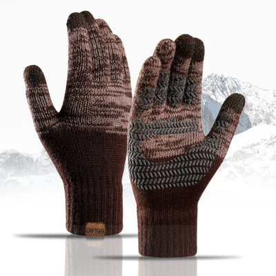 Warm Knitted Gloves – Solid Color Business Gloves