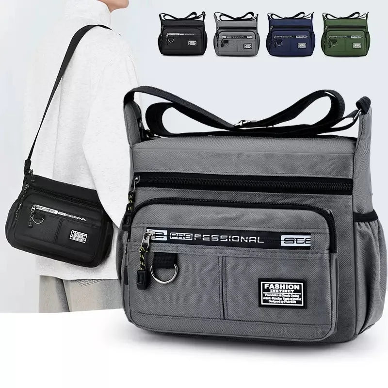 Men’s Waterproof Shoulder Bag – Compact Crossbody Messenger