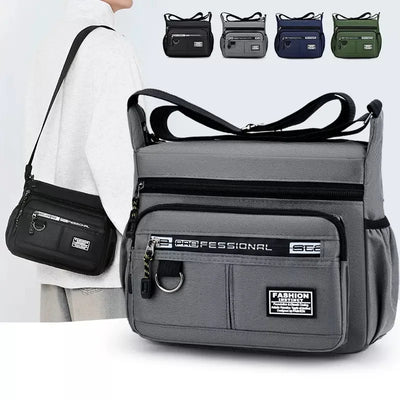 Men’s Waterproof Shoulder Bag – Compact Crossbody Messenger