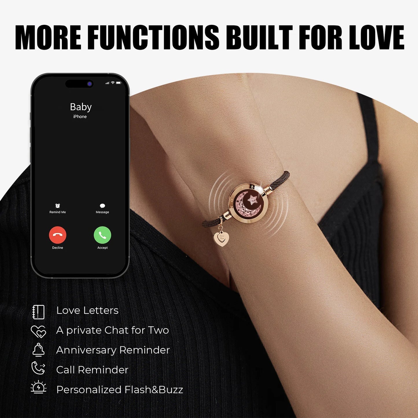 Touch & Vibration Love Bracelets – Long Distance