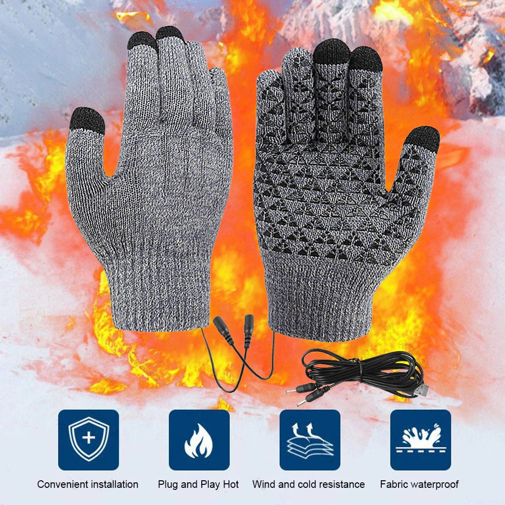 Touchscreen winterhandschoenen – Elektrisch verwarmd via USB