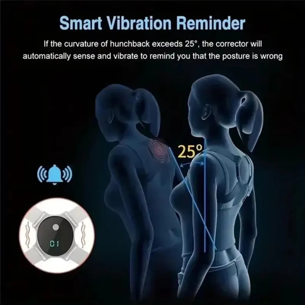 Correcteur de Posture Intelligent avec Rappel par Vibration – Redresse-dos Invisible et Ajustable