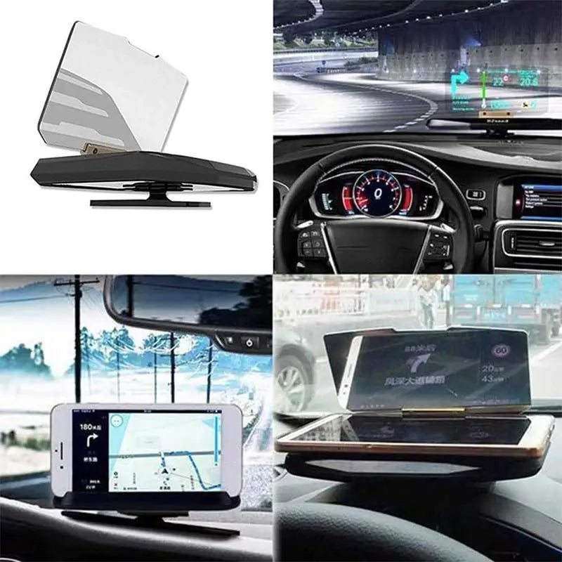 Wireless HUD Mount – Phone Holder & Navigation Projector