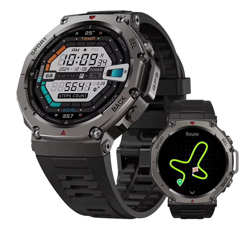 GPS Smartwatch AMOLED, 5ATM Waterdicht Tracking