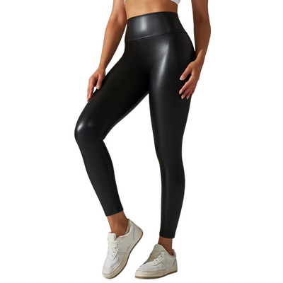 Trendy Oversized Women’s PU Leather Leggings
