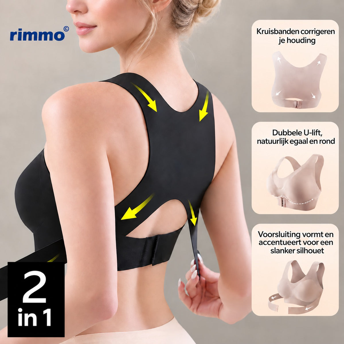Draadloze Houdingscorrigerende BH – Naadloze Push-Up Bralette