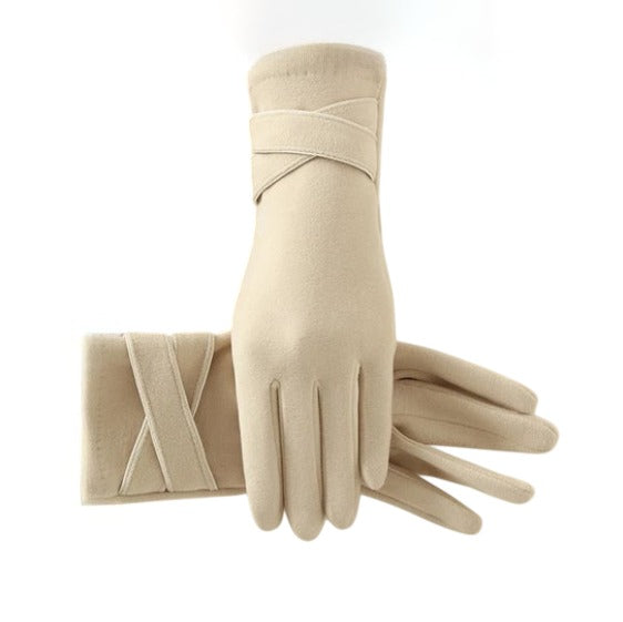 Warme fluwelen winterhandschoenen voor meisjes – winddicht