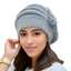 Winter Wool Beret – Knitted Flower Hat Autumn Winter