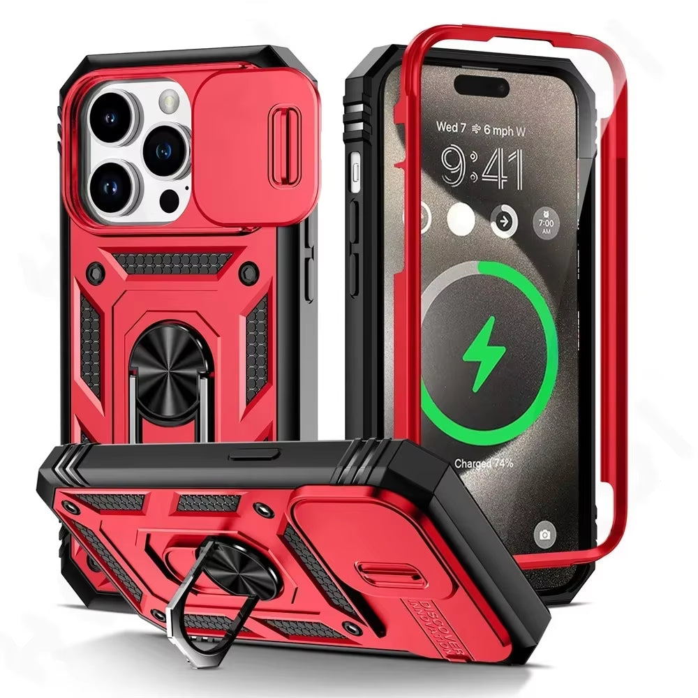 Heavy Duty iPhone Case 360° Kickstand & Camera Protection