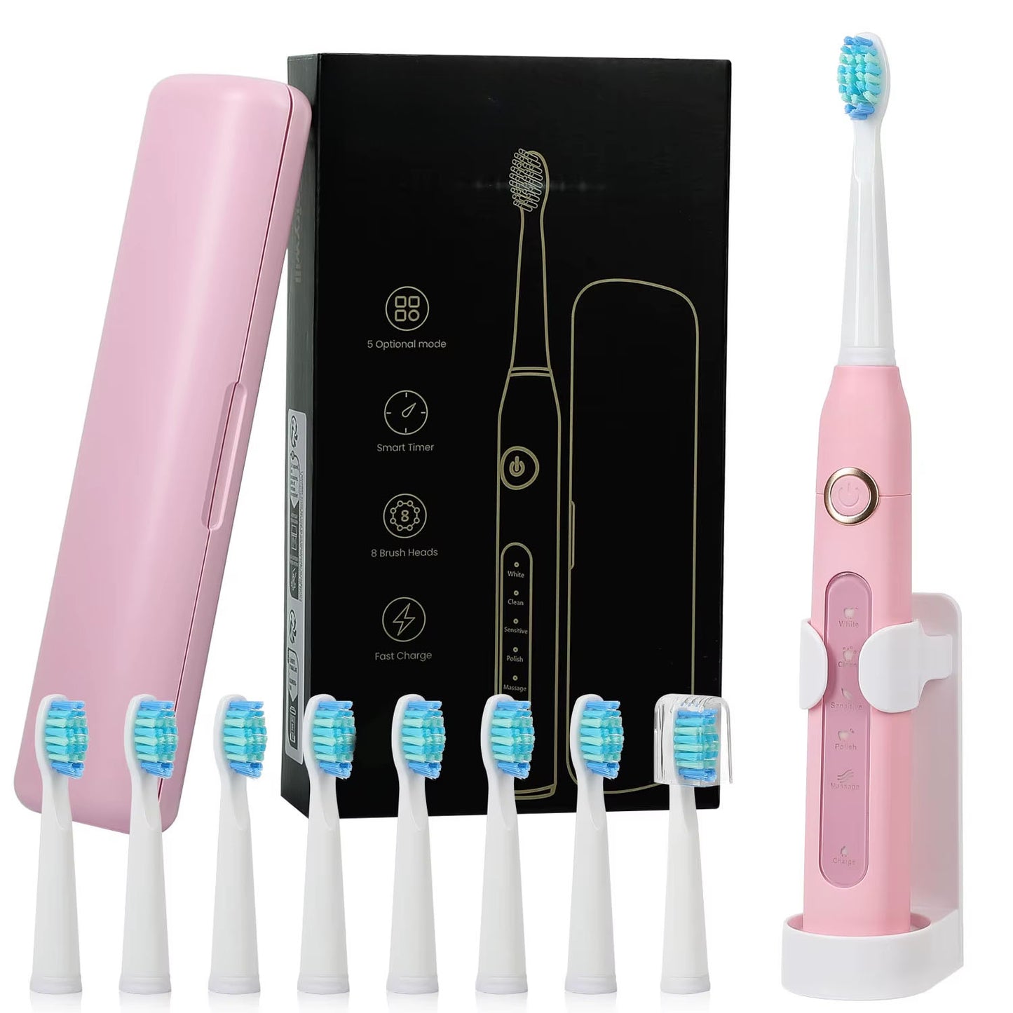 Sonic Toothbrush 5 Cleaning Modes, 8 Heads 5 Cleaning Modes