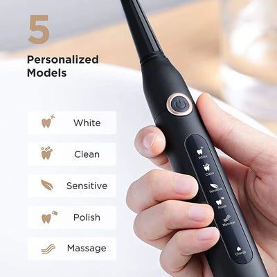 Sonic Toothbrush 5 Cleaning Modes, 8 Heads 5 Cleaning Modes