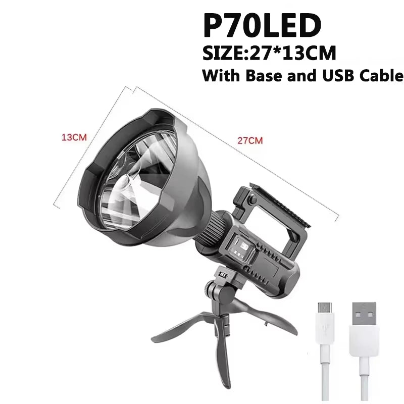 Portable LED Torch – USB Rechargeable Powerful