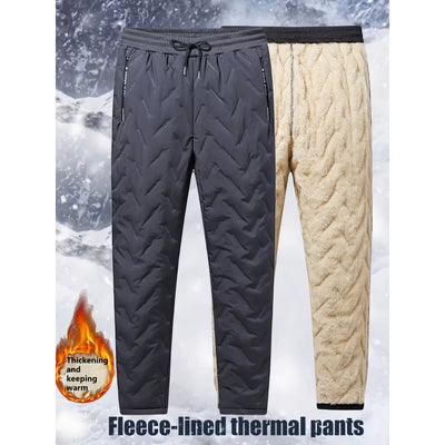 Winter Cotton Wadded Trousers – Warm Fleece-Lined Pants