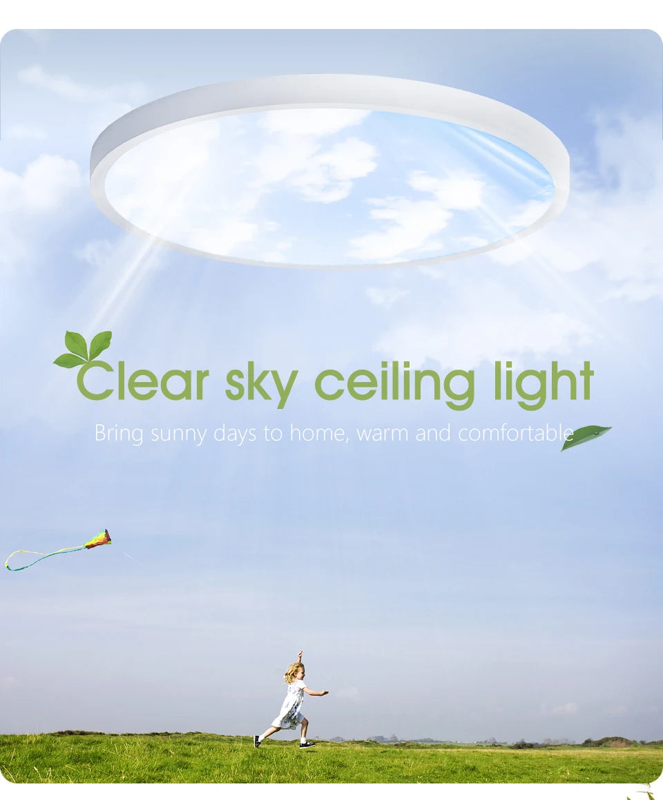 Slimme LED-plafondlamp – Maanlichtarmatuur voor de woonkamer