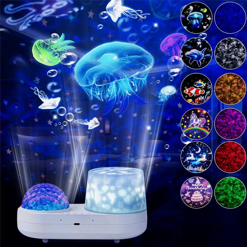 Galaxy Night Light Projector – Star & Ocean Wave Effects