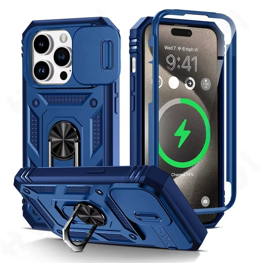 Heavy Duty iPhone Case 360° Kickstand & Camera Protection