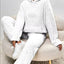 Plush Hooded Sweatshirt & Pants Winter Set Warm Casual