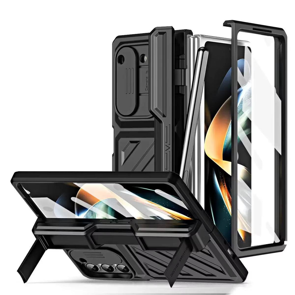 Heavy-Duty TPU Fold Case – Screen Protector & Stylus