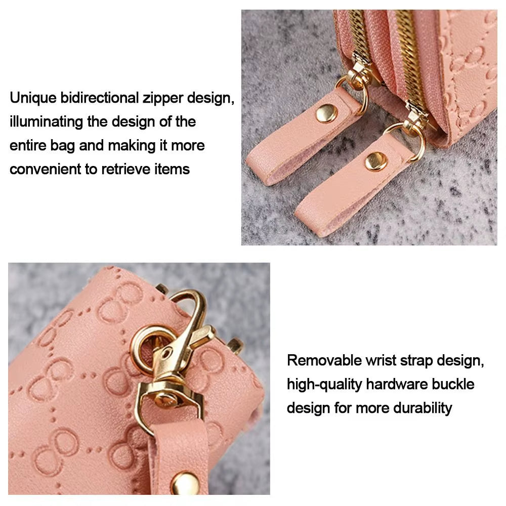 Luxury Wallet – Long Zipper Purse for Money, Cards & Coins