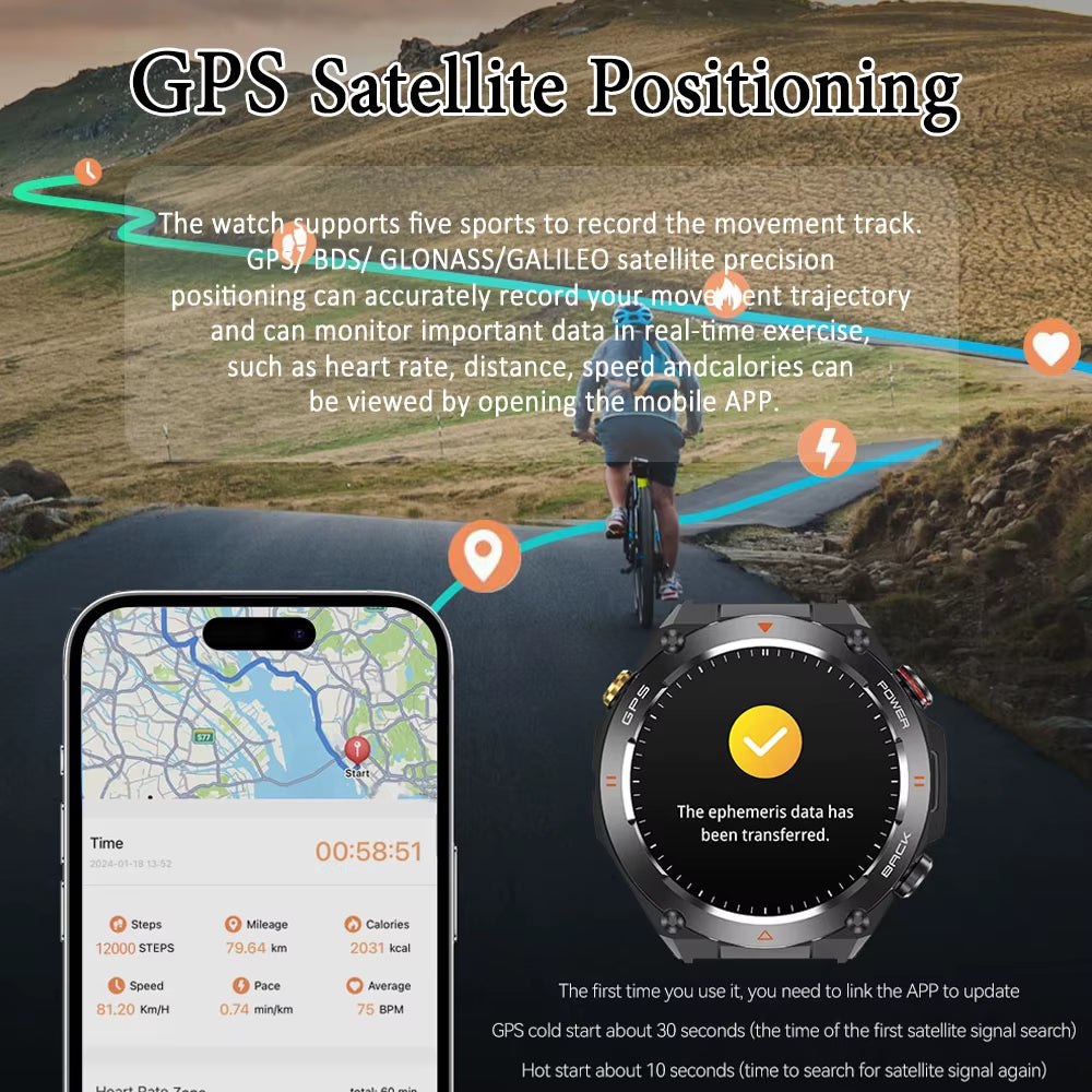 Montre connectée GPS – IP68, Hartslag et suivi d'activité physique
