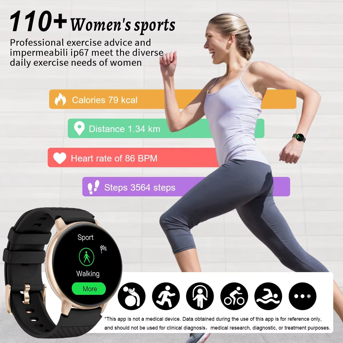 Smartwatch – Bluetooth Bellen, Bloedzuurstof & Sport